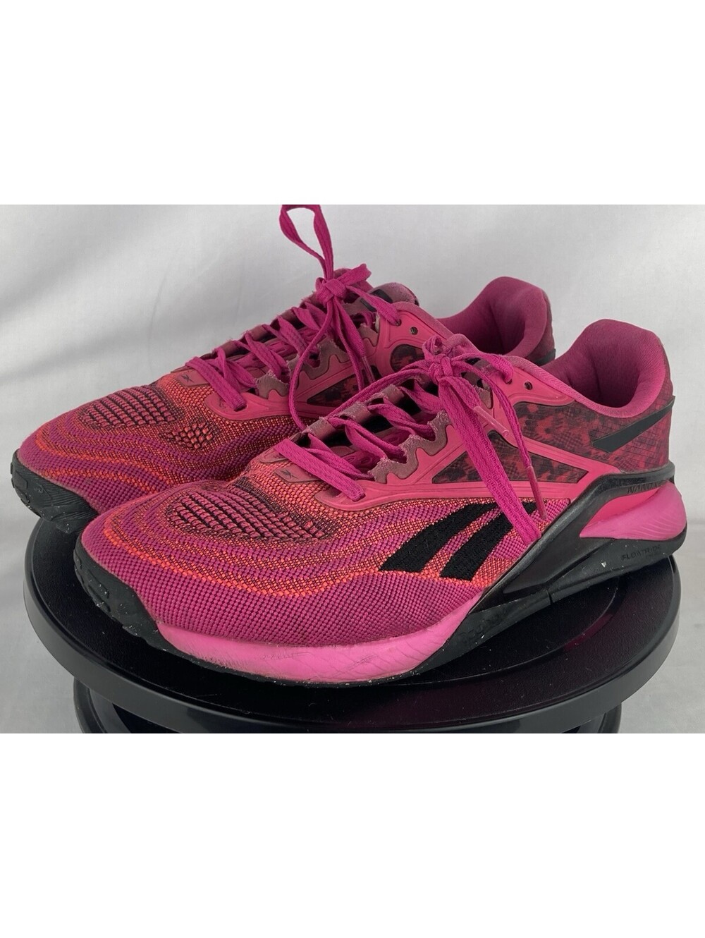 Women’s 7.5 Reebok Nano X2 Pink Black Crossfit Training Shoes Tech Gym Running